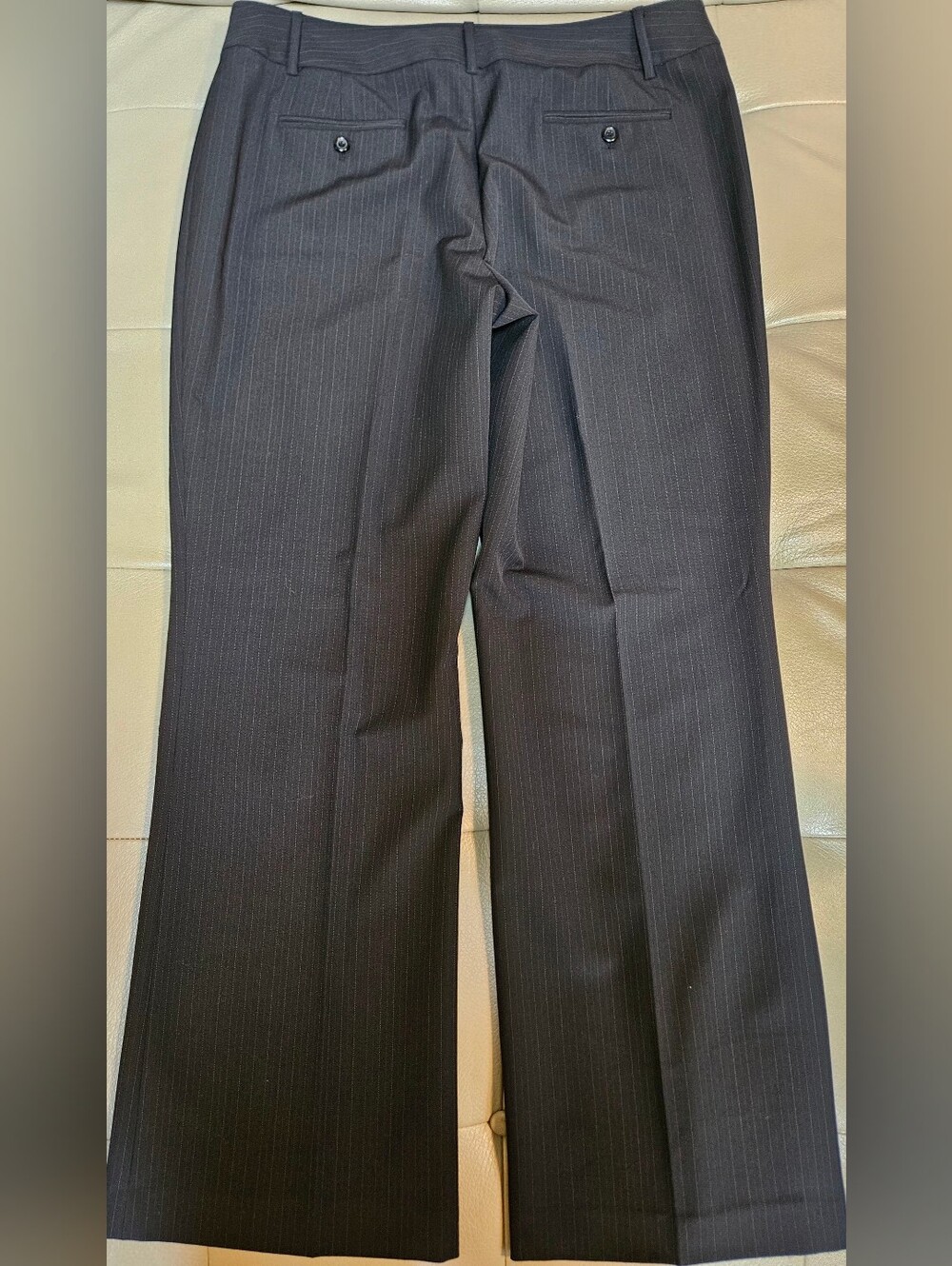 Alfani Charcoal Pinstripe Dress Pants Trouser Stretch Womens 16 - Picture 3 of 7